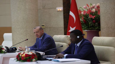 Cumhurbaşkanı Erdoğan, Togo Cumhurbaşkanı Gnassingbe ile ortak basın toplantısında konuştu