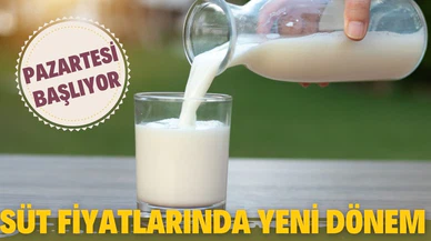 Süt fiyatlandırılmasında yeni dönem pazartesi başlıyor