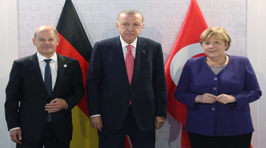Cumhurbaşkanı Erdoğan, Almanya Başbakanı Merkel'i kabul etti