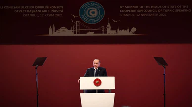 Cumhurbaşkanı Erdoğan, Türk Konseyi Devlet Başkanları 8. Zirvesi'nin basın toplantısında konuştu