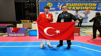 Milli tekvandocu Yiğithan Kılıç, gençlerde Avrupa şampiyonu oldu