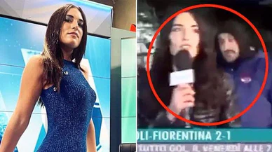 Kadın spor muhabiri Greta Beccaglia tacize uğradı!
