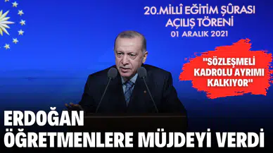 Cumhurbaşkanı Erdoğan: Kadrolu öğretmen ile sözleşmeli öğretmen ayrımını ortadan kaldırıyoruz