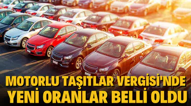 Motorlu Taşıtlar Vergisi'nde yeni oranlar belirlendi
