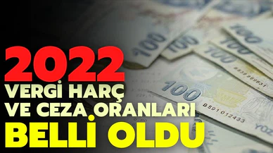 2022 vergi, harç ve ceza oranları belli oldu