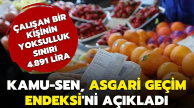 Kamu-Sen, Asgari Geçim Endeksi'ni açıkladı