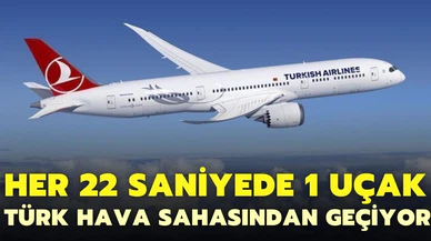 2021'de Türk hava sahasından 22 saniyede bir uçak geçti