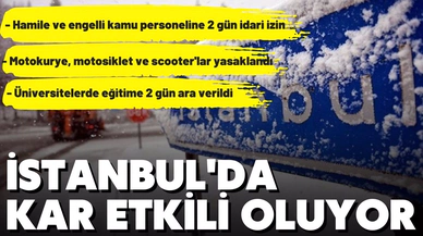 İstanbul'da kar etkili oluyor