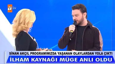 Müge Anlı'nın sözlerinden ilham alıp şarkı yazan Sinan Akçıl, canlı yayında sürpriz yaptı