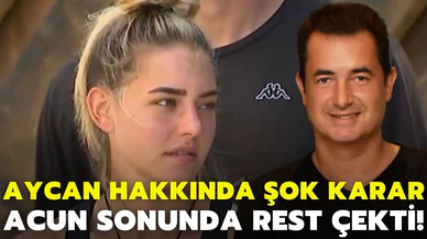 Survivor Aycan dayanamadı, Acun rest çekti!