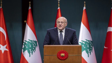 Lübnan Başbakanı Mikati, Cumhurbaşkanı Erdoğan ile ortak basın toplantısında konuştu