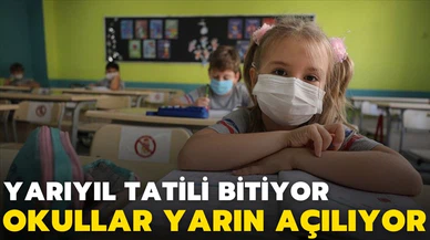 Yarıyıl tatilinin ardından ilk ders zili yarın çalacak