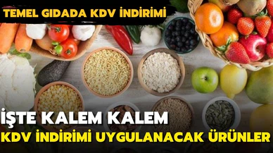 KDV indirimi uygulanacak ürünler hangileri?