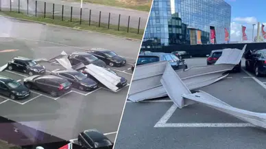 Eunice fırtınası Belçika'da etkili oldu