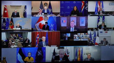 Cumhurbaşkanı Erdoğan, NATO Olağanüstü Zirvesi'ne canlı bağlantıyla katıldı