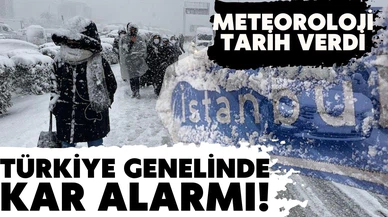 Türkiye genelinde kar alarmı verildi!