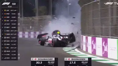 Formula 1 Suudi Arabistan GP'de korkutan anlar! Mick Schumacher kaza yaptı