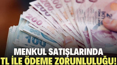 Menkul satışında TL ile ödeme zorunluluğu