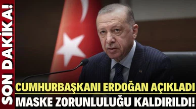 Cumhurbaşkanı Erdoğan açıkladı: Maske zorunluluğu kaldırıldı