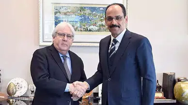 Cumhurbaşkanlığı Sözcüsü Kalın, BM Genel Sekreter Yardımcısı Griffiths'le görüştü