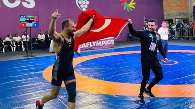 Milli güreşçi Oğuz Dönder'den altın madalya