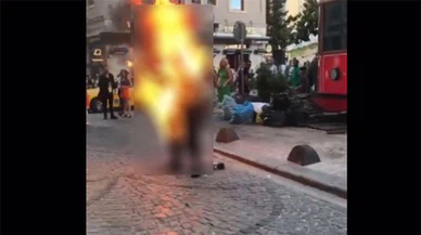 Beyoğlu'ndaki kendini yakma teşebbüsüne soruşturma
