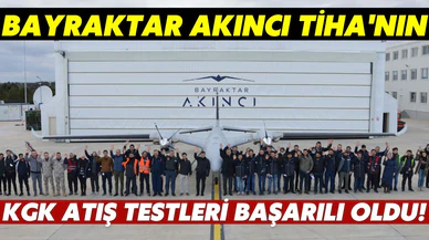 Bayraktar AKINCI TİHA, KGK ile ilk atış testini başarıyla tamamladı