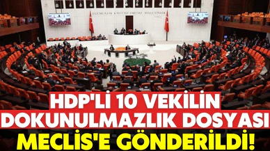 HDP'li 10 milletvekilinin fezlekesi Meclis'te