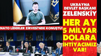 Ukrayna Devlet Başkanı Zelenskiy, NATO Zirvesi'nde konuştu
