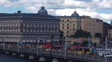 Stockholm'de terör örgütü YPG/PKK yandaşları gösteri yaptı