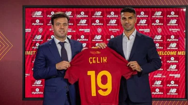 Roma Kulübü, yeni transferi Zeki Çelik'i tanıttı