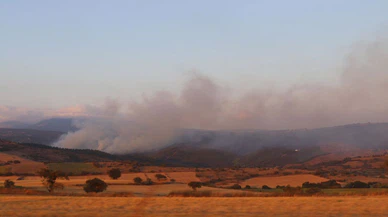 Balıkesir'de çıkan orman yangınına karadan ve havadan müdahale ediliyor