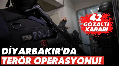 Diyarbakır'da PKK'ya yönelik operasyon! 42 göz altı kararı!
