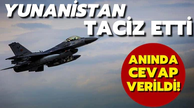 Türk F-16'larını Yunan uçakları yine taciz etti!