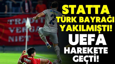 Konferans Ligi maçında Türk bayrağı yakıldı! UEFA harekete geçti!