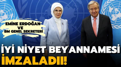 Emine Erdoğan, New York'ta iyi niyet beyannamesi imzaladı!