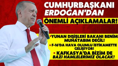 Cumhurbaşkanı Erdoğan'dan önemli açıklamalar!