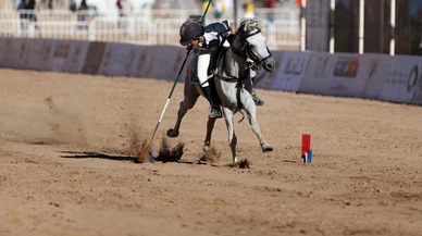4. Dünya Göçebe Oyunları'nda Türkiye Atlı Cirit Milli Takımı gösteri sundu!