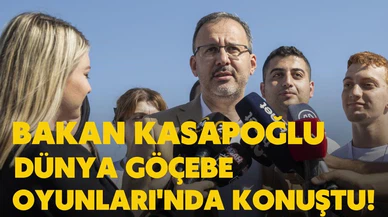 Bakan Kasapoğlu Dünya Göçebe Oyunları etkinlik alanında konuştu