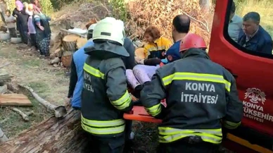 Konya'da su çukuruna düşen kadını itfaiye kurtardı