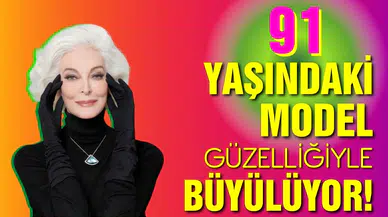 91 yaşındaki model güzelliğiyle büyülüyor!
