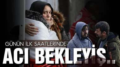 Bartın'da günün ilk saatlerinde acı bekleyiş sürüyor