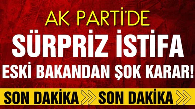 AK Parti'de sürpriz istifa! Eski bakandan şok karar!