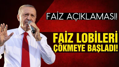 Cumhurbaşkanı Erdoğan: "Faiz lobileri çökmeye başladı"