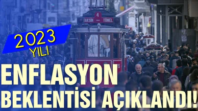 2023 yılı enflasyon beklentisi açıklandı