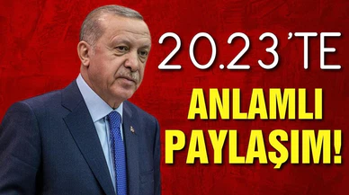 Cumhurbaşkanı Erdoğan'dan 20.23'te "Türkiye Yüzyılı" paylaşımı!