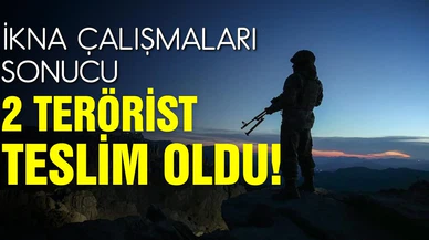 İkna çalışmaları sonucu 2 terörist teslim oldu!