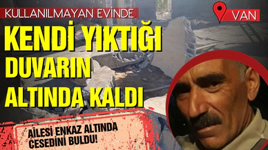 Kendi yıktığı duvarın altında kaldı!