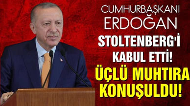 Cumhurbaşkanı Erdoğan, Stoltenberg'i kabul etti!