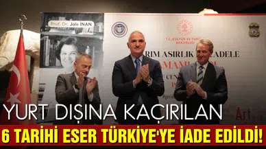 Yurt dışına kaçırılan tarihi eserler Türkiye'ye iade edildi